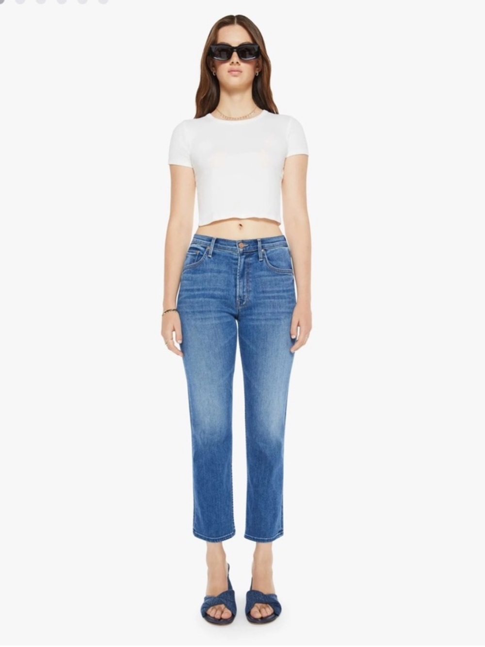 Mother‎ The Smarty Pants Flood Jeans Connect The Dots Women's Size 24